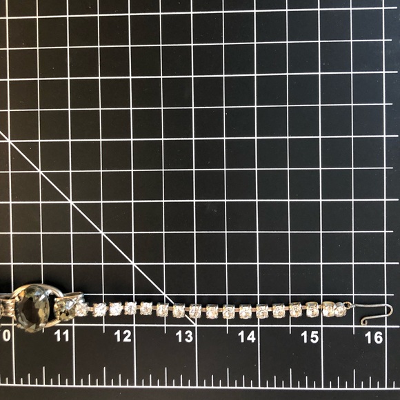 Vintage Juliana Grey Rhinestone 5 Link Necklace - Picture 6 of 16